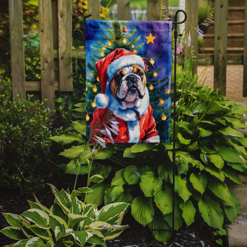 English Bulldog Christmas Garden Flag