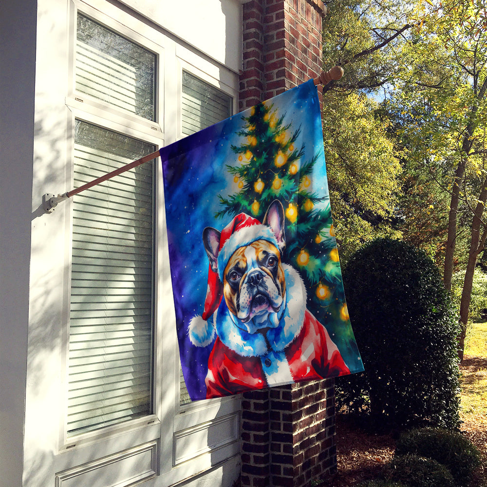 French Bulldog Christmas House Flag