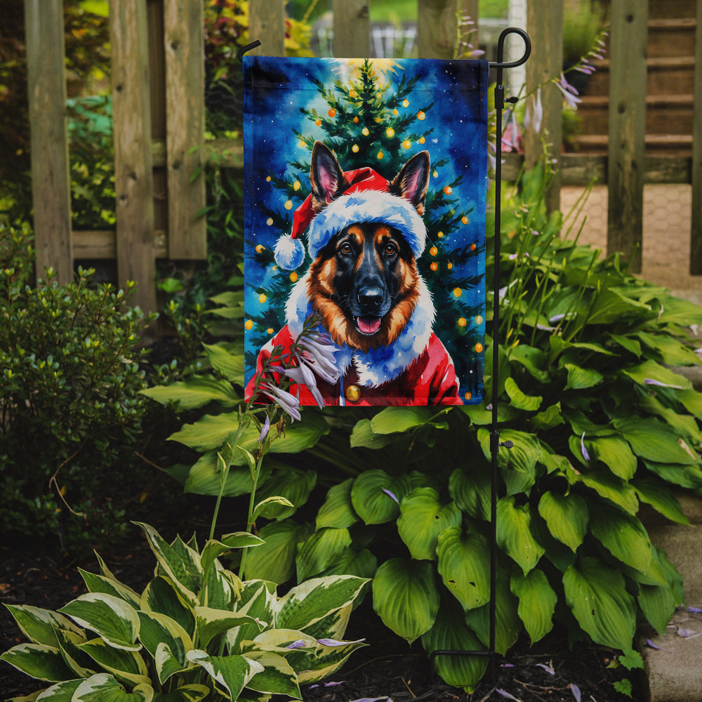 German Shepherd Christmas Garden Flag