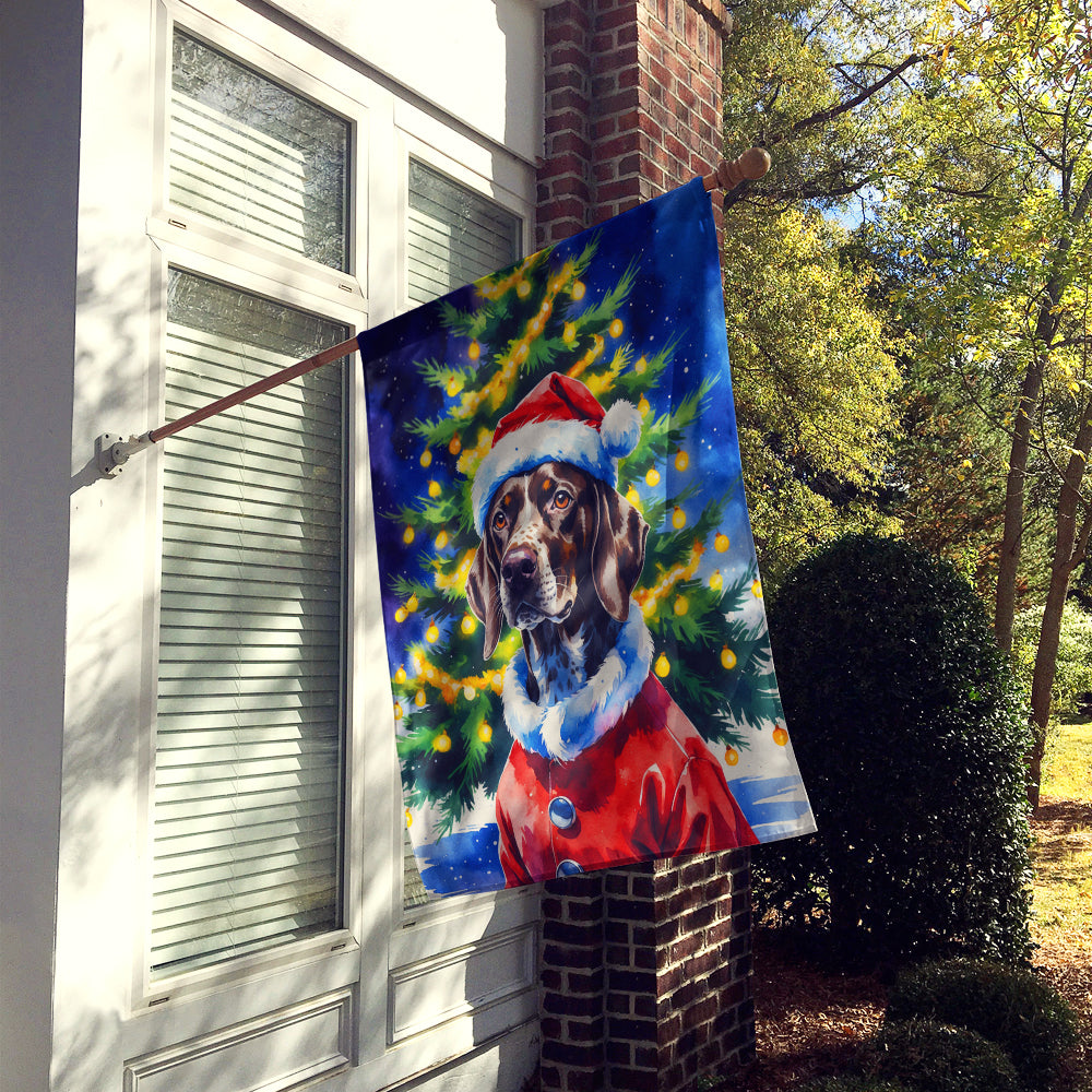 German Shorthaired Pointer Christmas House Flag