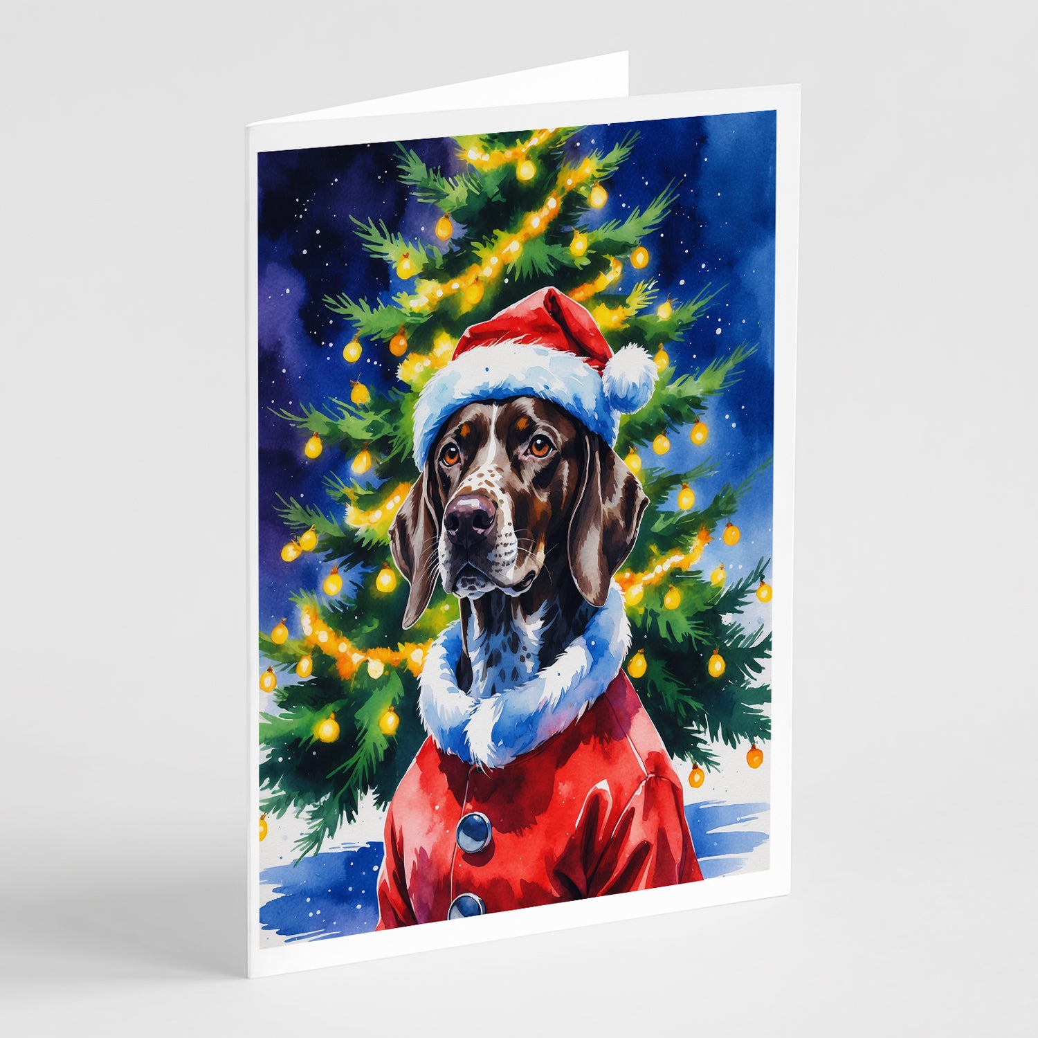 Buy this German Shorthaired Pointer Christmas Greeting Cards Pack of 8