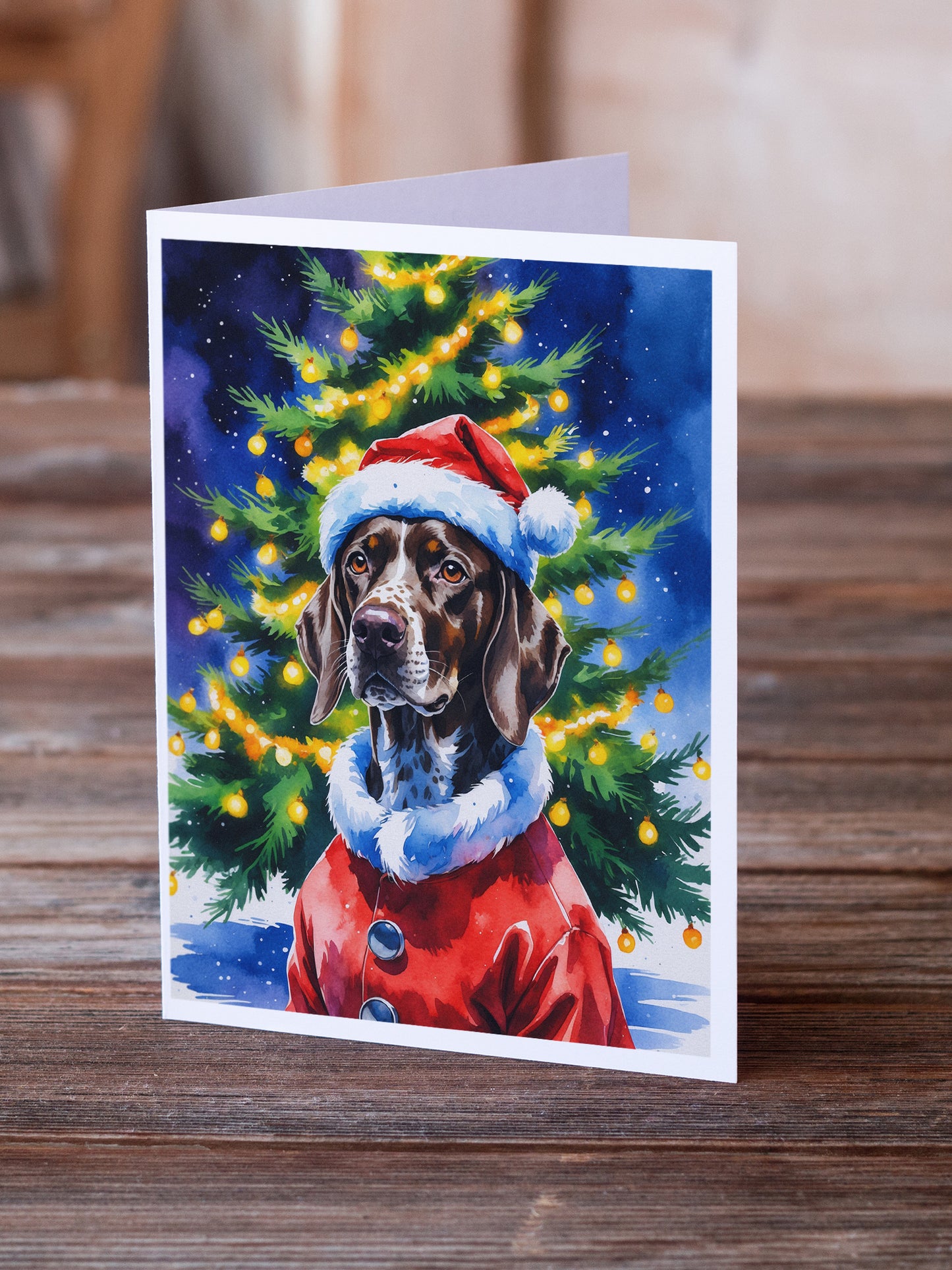 German Shorthaired Pointer Christmas Greeting Cards Pack of 8