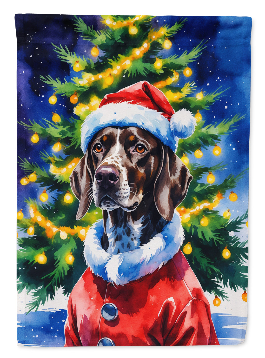 Buy this German Shorthaired Pointer Christmas Garden Flag