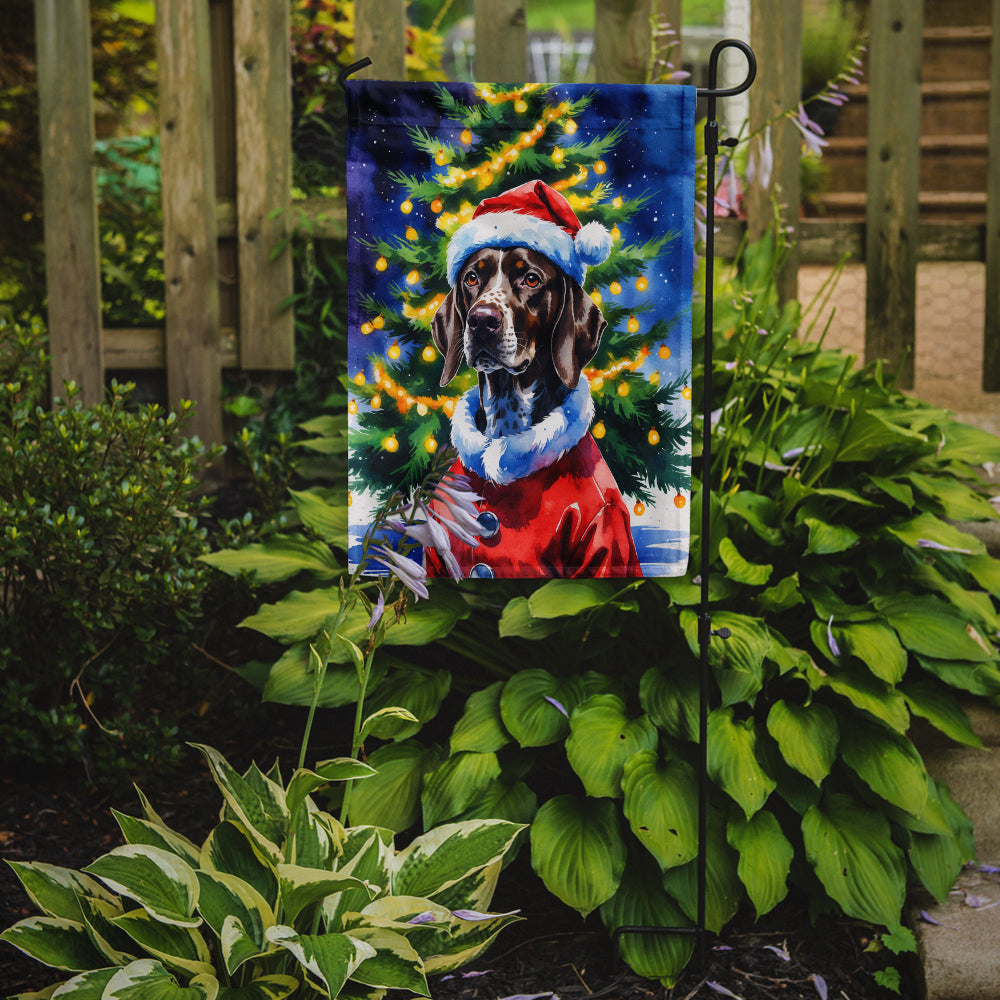 German Shorthaired Pointer Christmas Garden Flag