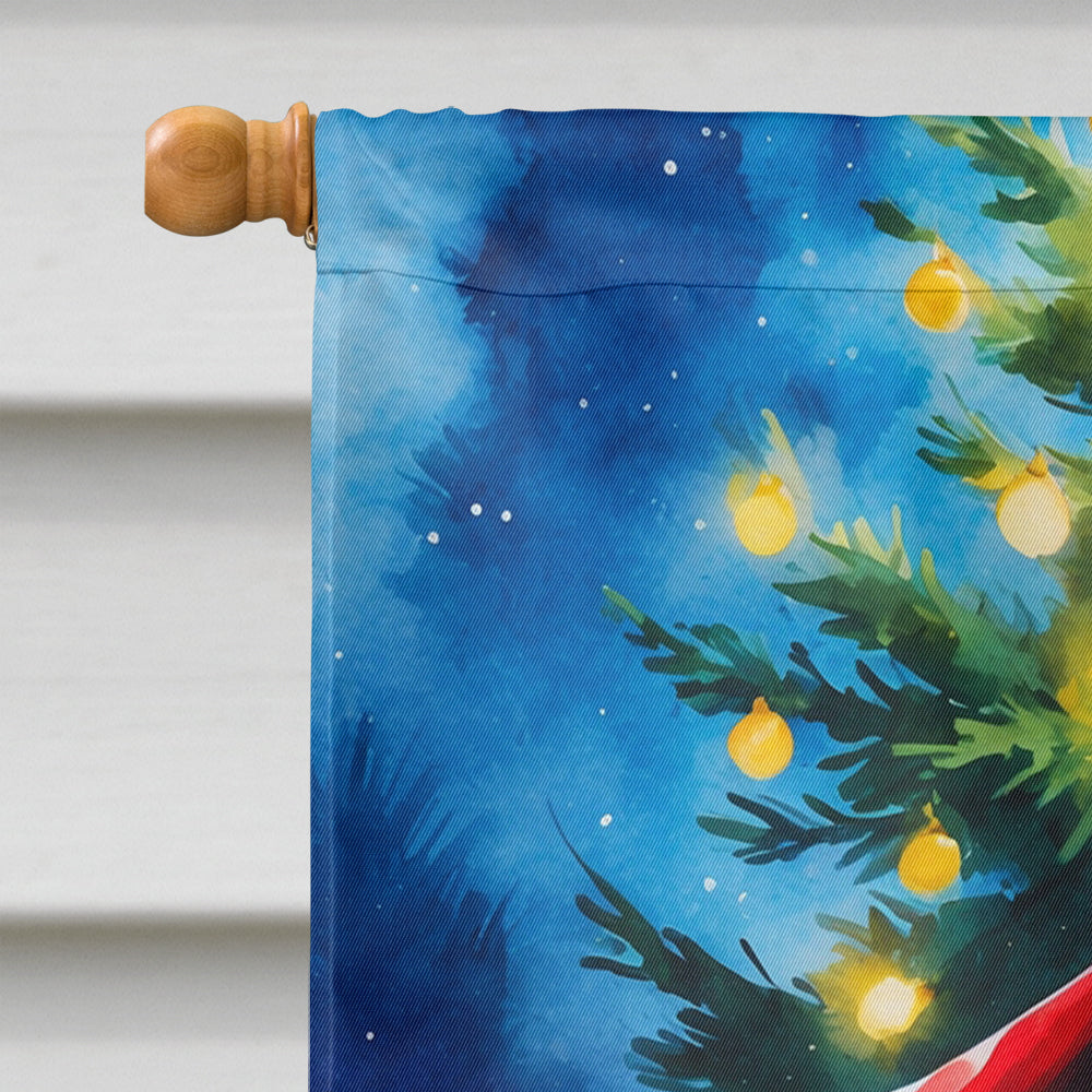 Goldendoodle Christmas House Flag
