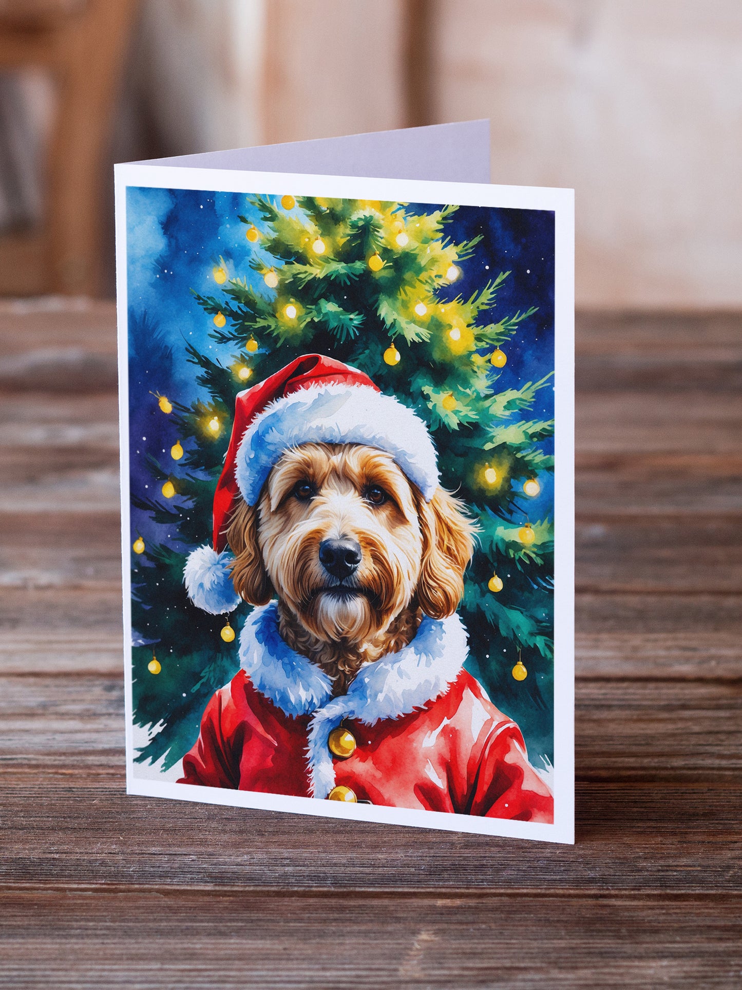 Goldendoodle Christmas Greeting Cards Pack of 8