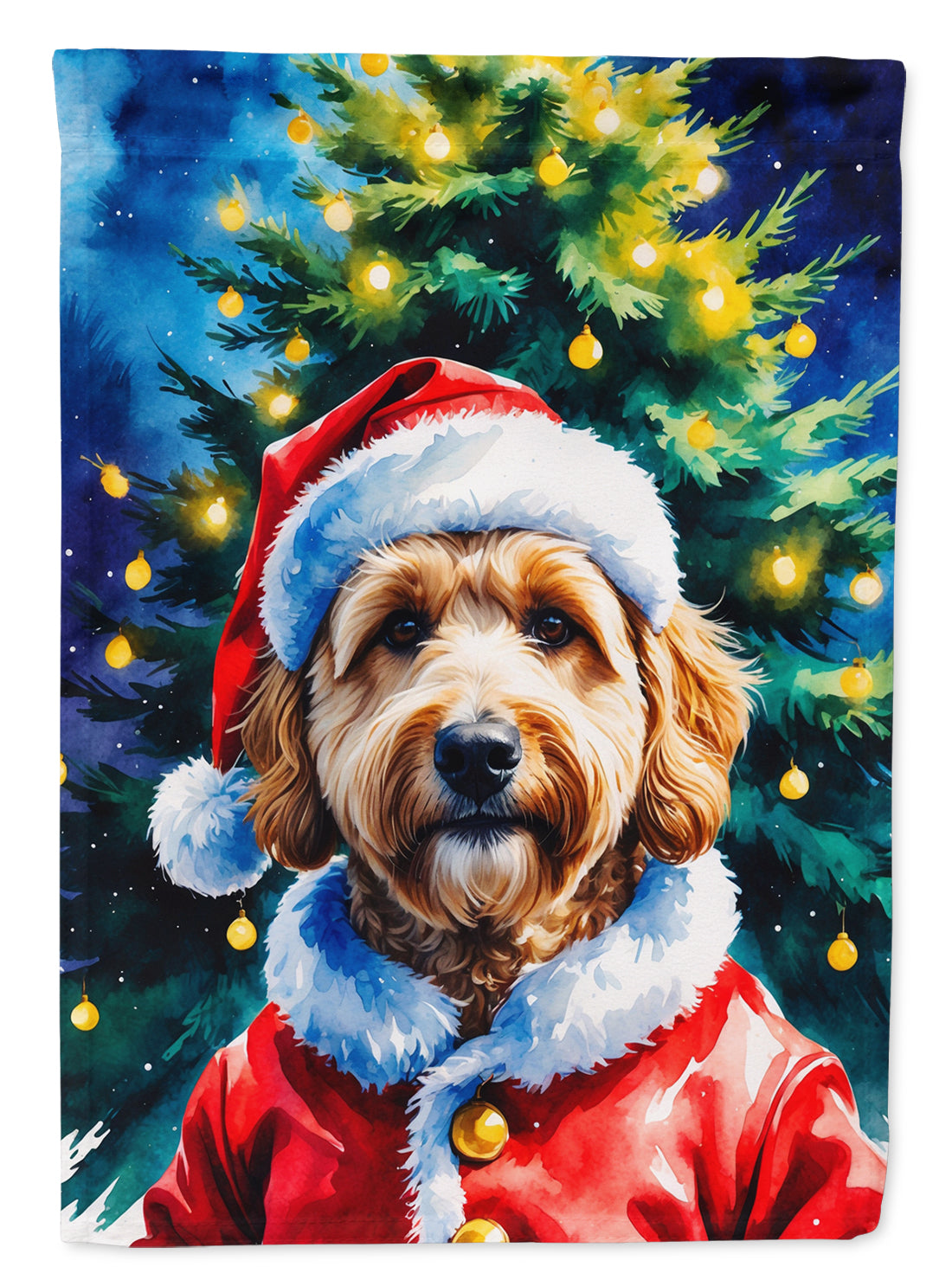 Buy this Goldendoodle Christmas Garden Flag