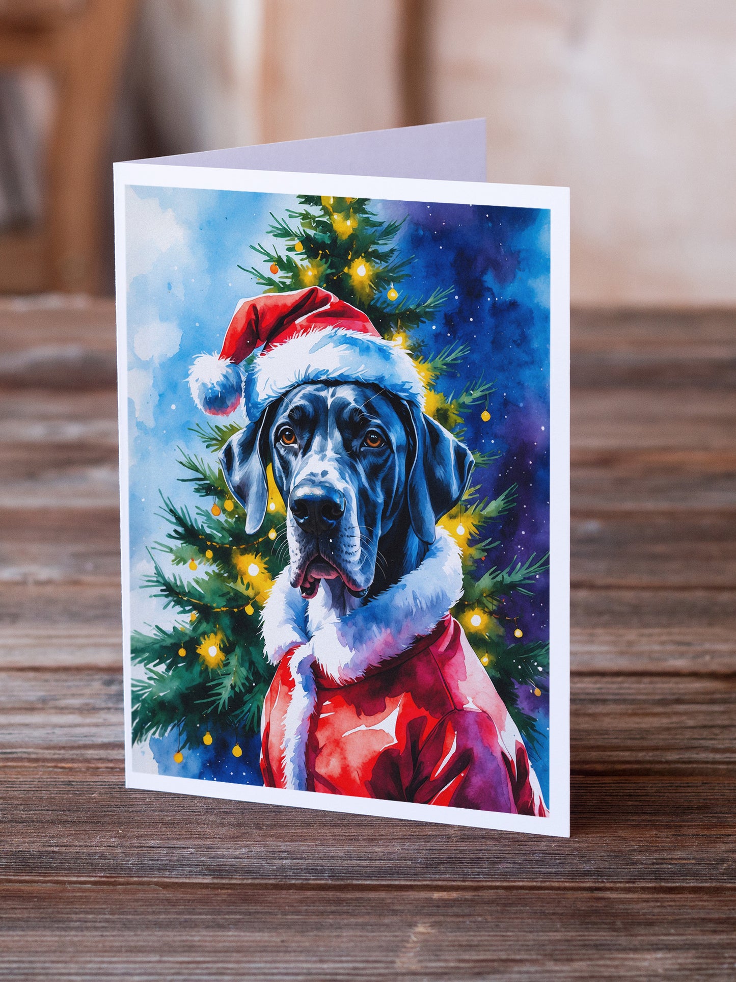 Great Dane Christmas Greeting Cards Pack of 8