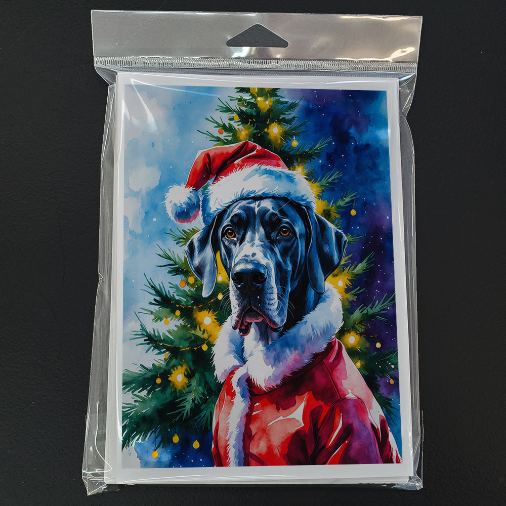 Great Dane Christmas Greeting Cards Pack of 8
