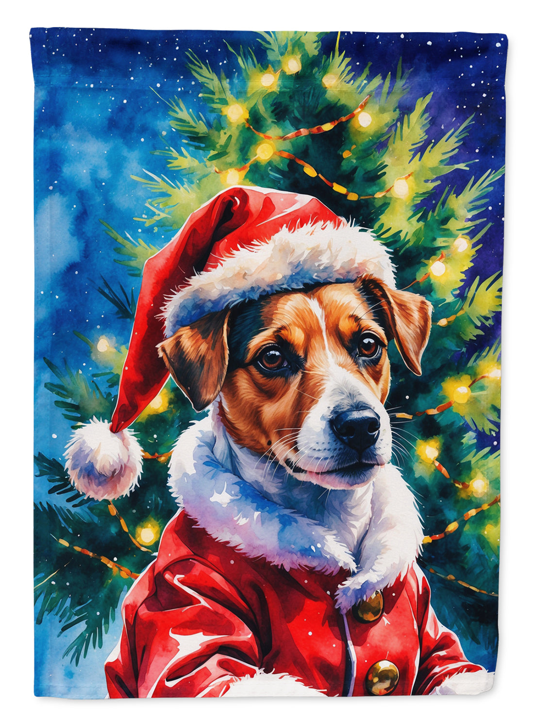 Buy this Jack Russell Terrier Christmas House Flag