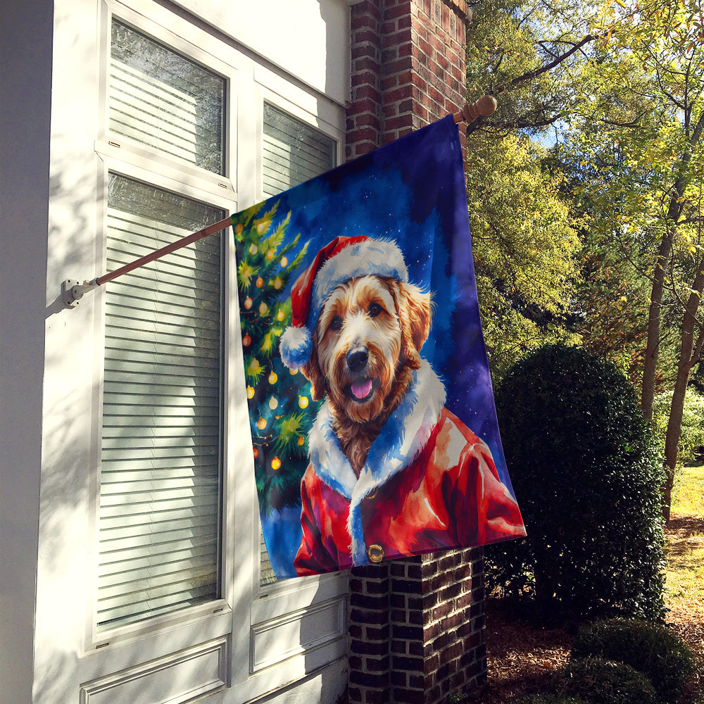 Labradoodle Christmas House Flag