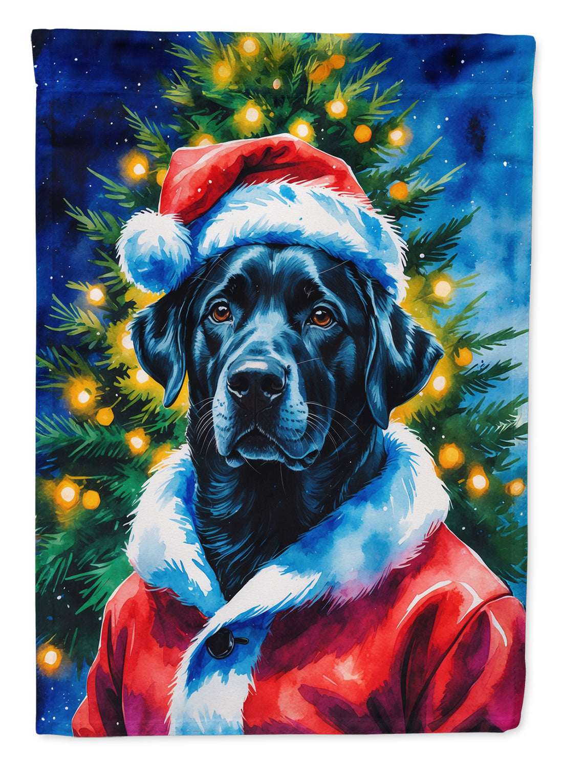 Buy this Black Labrador Retriever Christmas House Flag