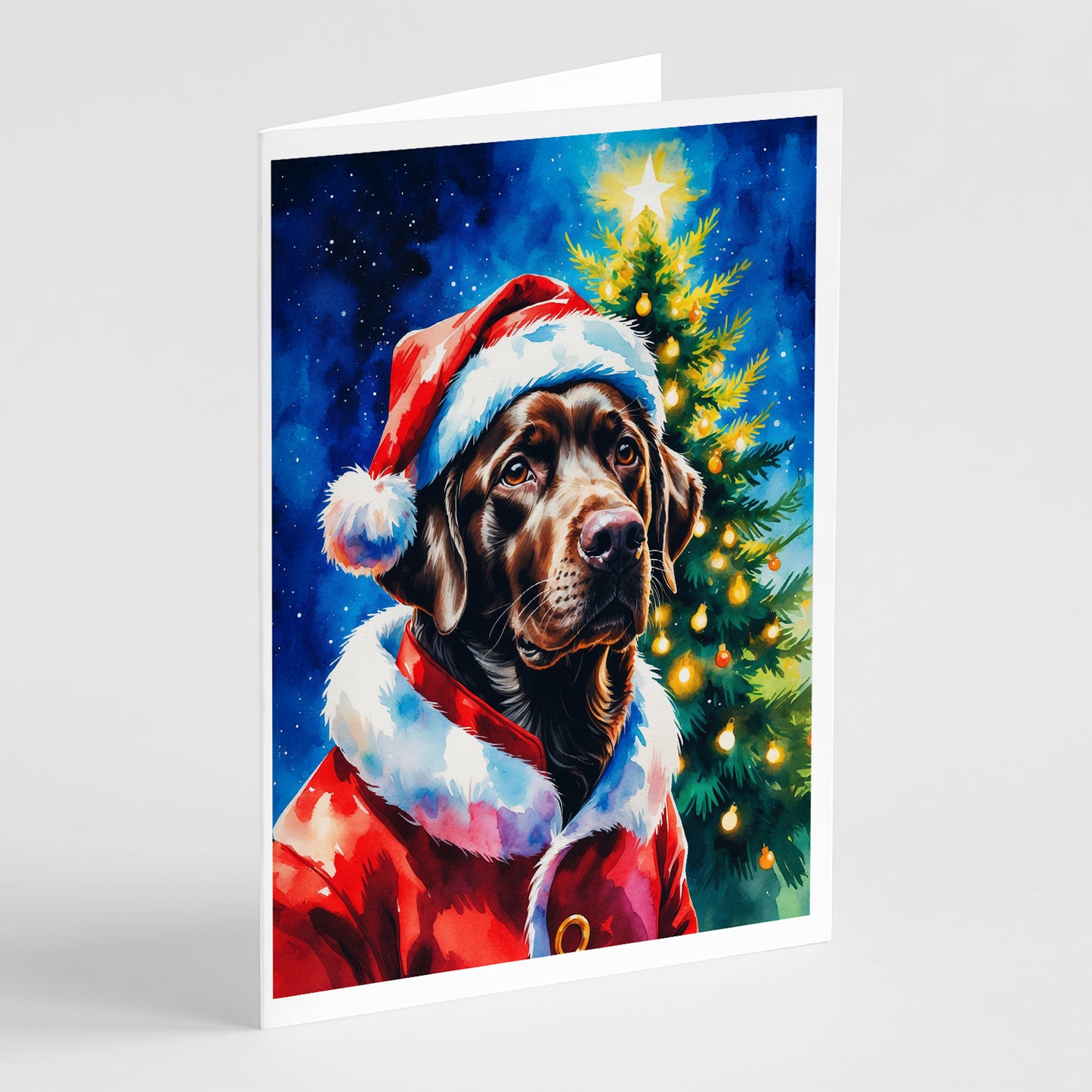 Buy this Chocolate Labrador Retriever Christmas Greeting Cards Pack of 8