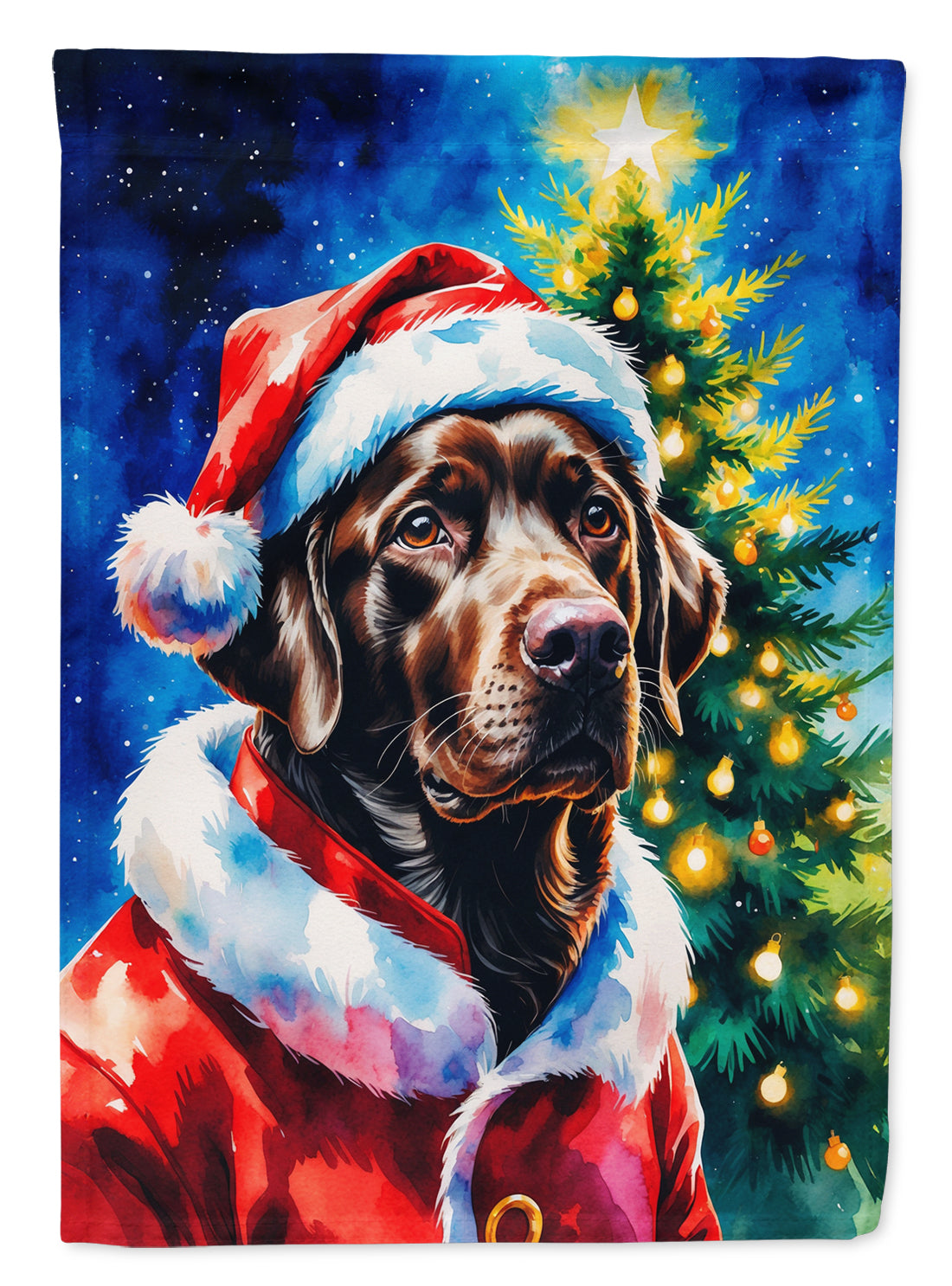 Buy this Chocolate Labrador Retriever Christmas Garden Flag