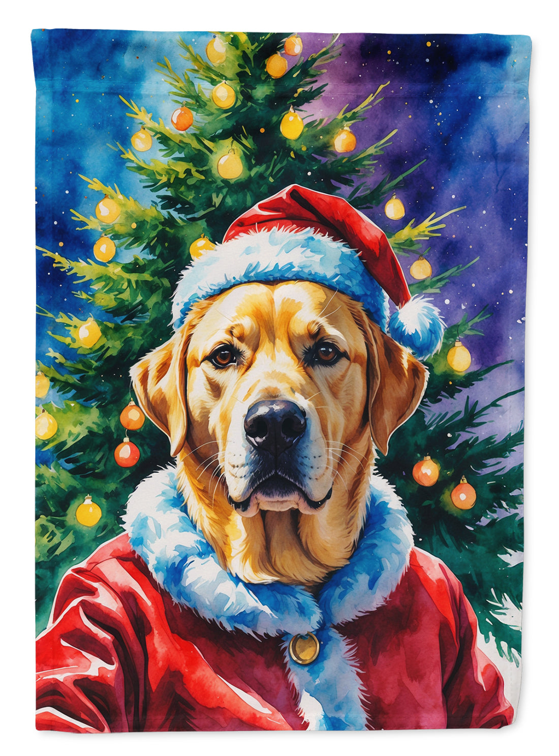 Buy this Yellow Labrador Retriever Christmas House Flag