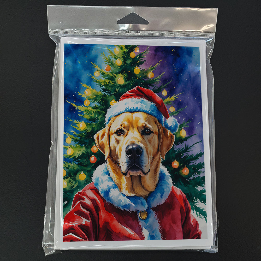 Yellow Labrador Retriever Christmas Greeting Cards Pack of 8