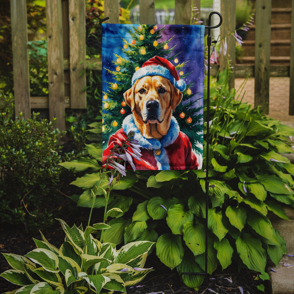 Yellow Labrador Retriever Christmas Garden Flag