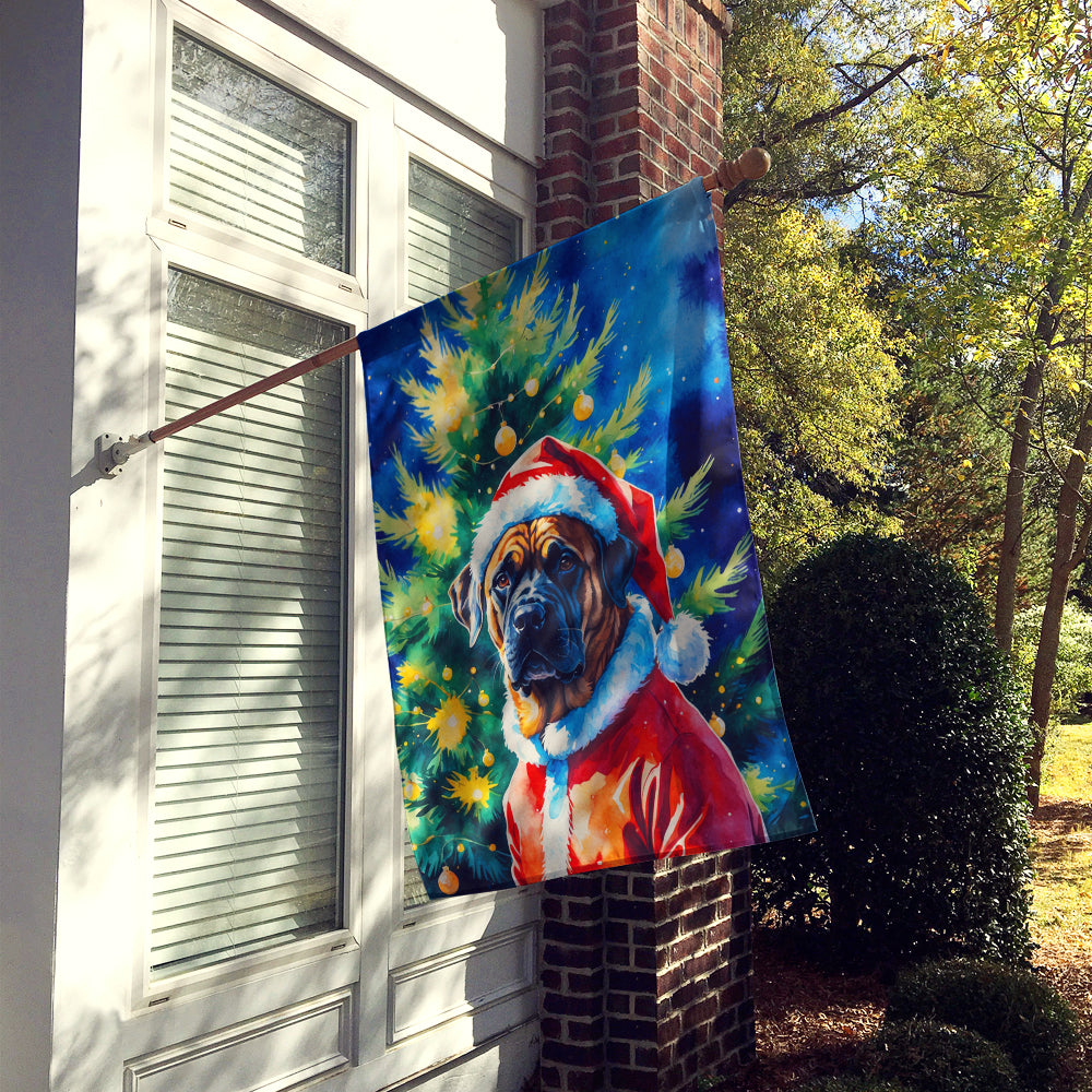 Mastiff Christmas House Flag