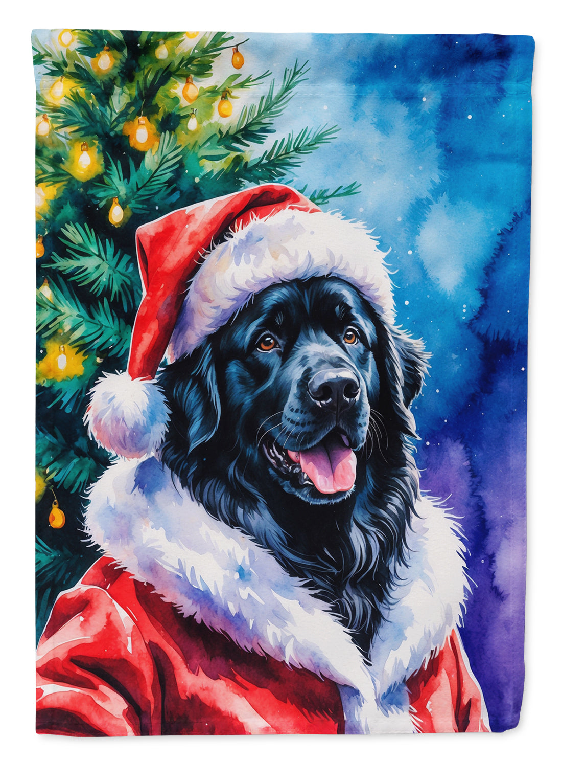 Buy this Black Newfoundland Christmas House Flag
