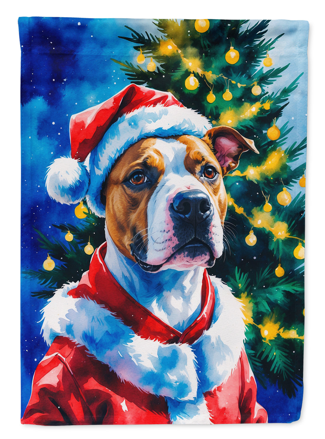 Buy this Pit Bull Terrier Christmas House Flag