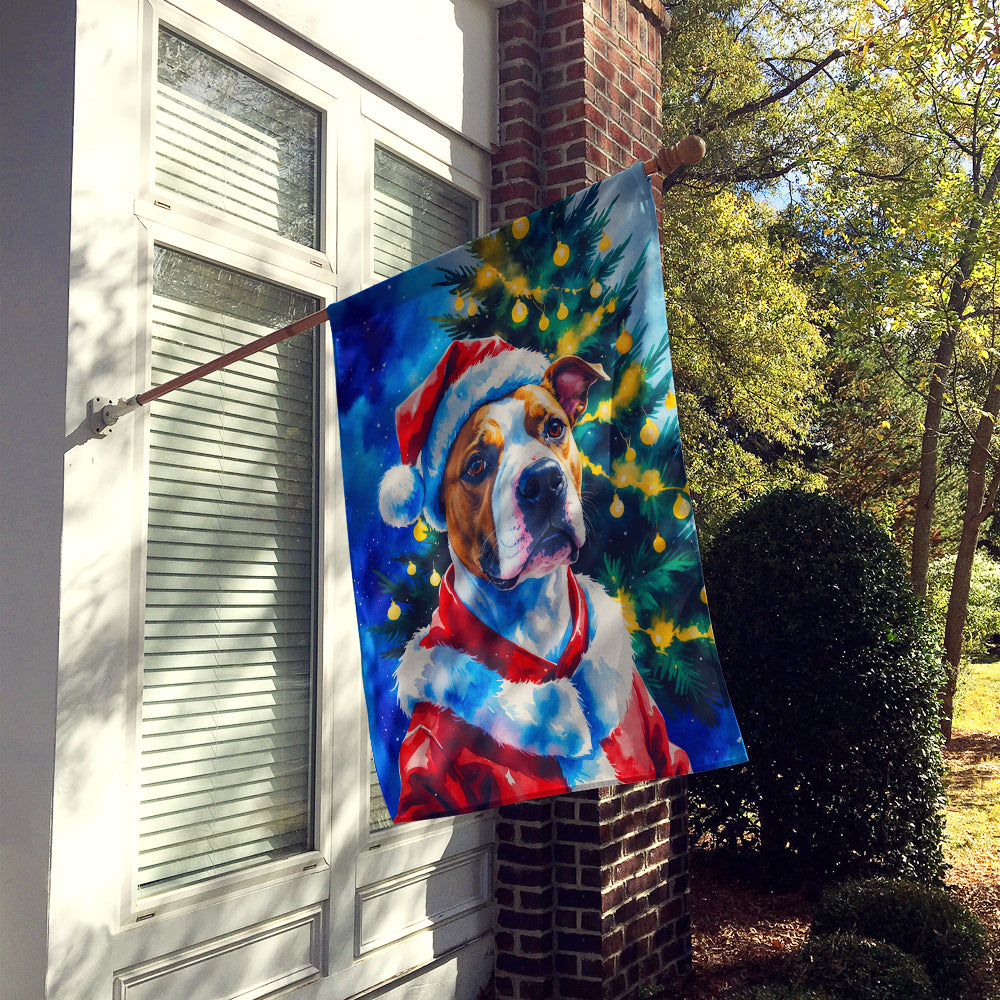 Pit Bull Terrier Christmas House Flag