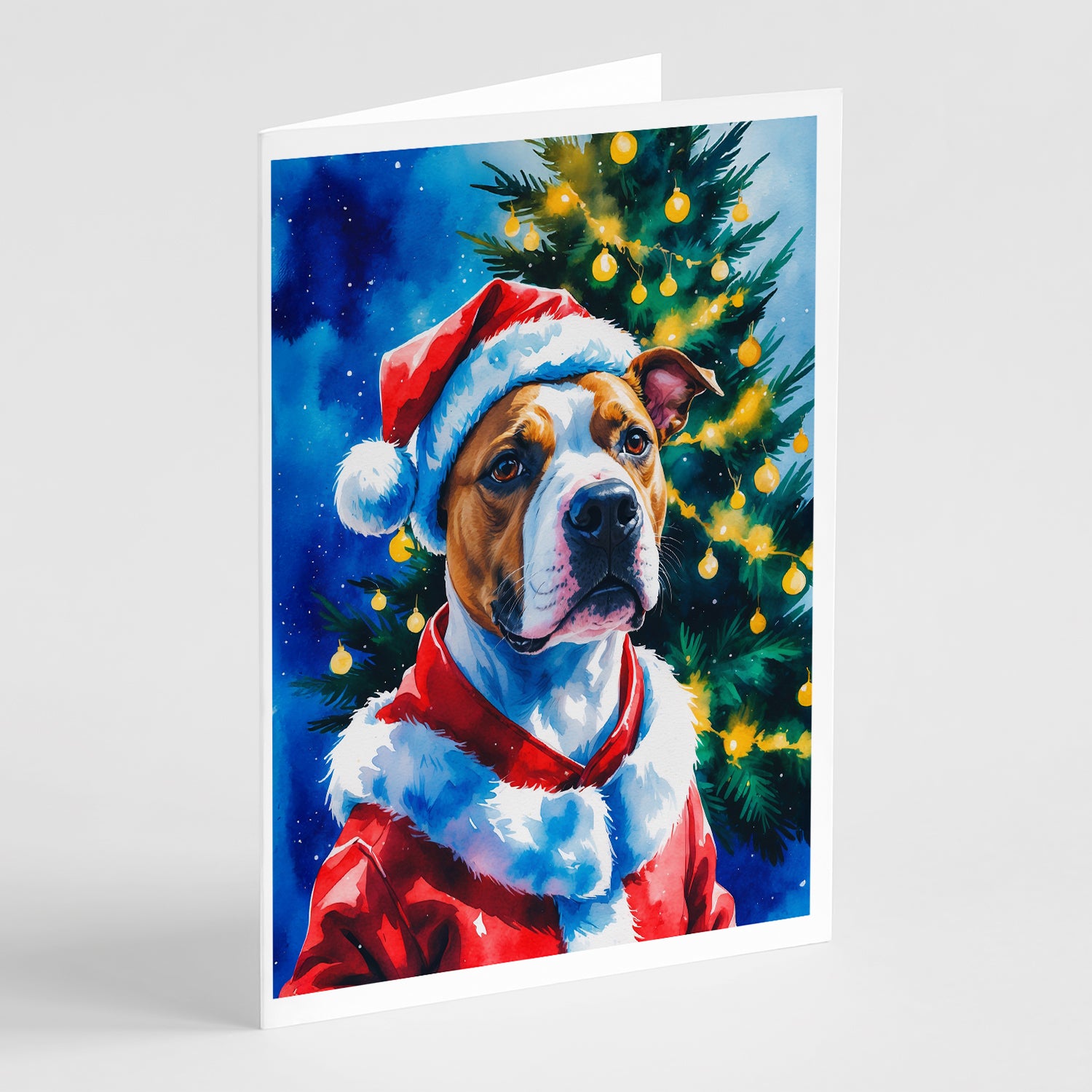 Buy this Pit Bull Terrier Christmas Greeting Cards Pack of 8