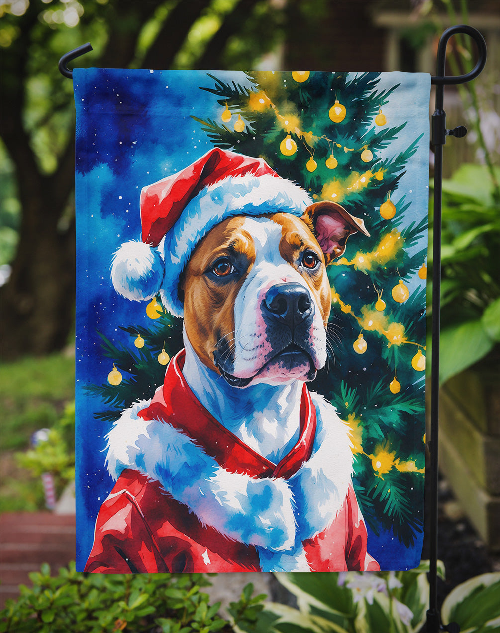 Pit Bull Terrier Christmas Garden Flag