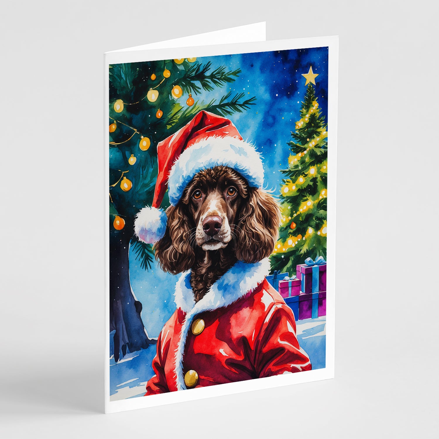 Buy this Chocolate Poodle Christmas Greeting Cards Pack of 8
