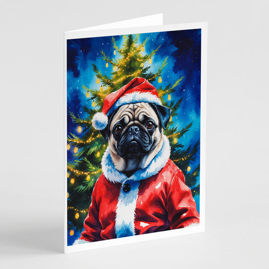 Buy this Pug Christmas Greeting Cards Pack of 8