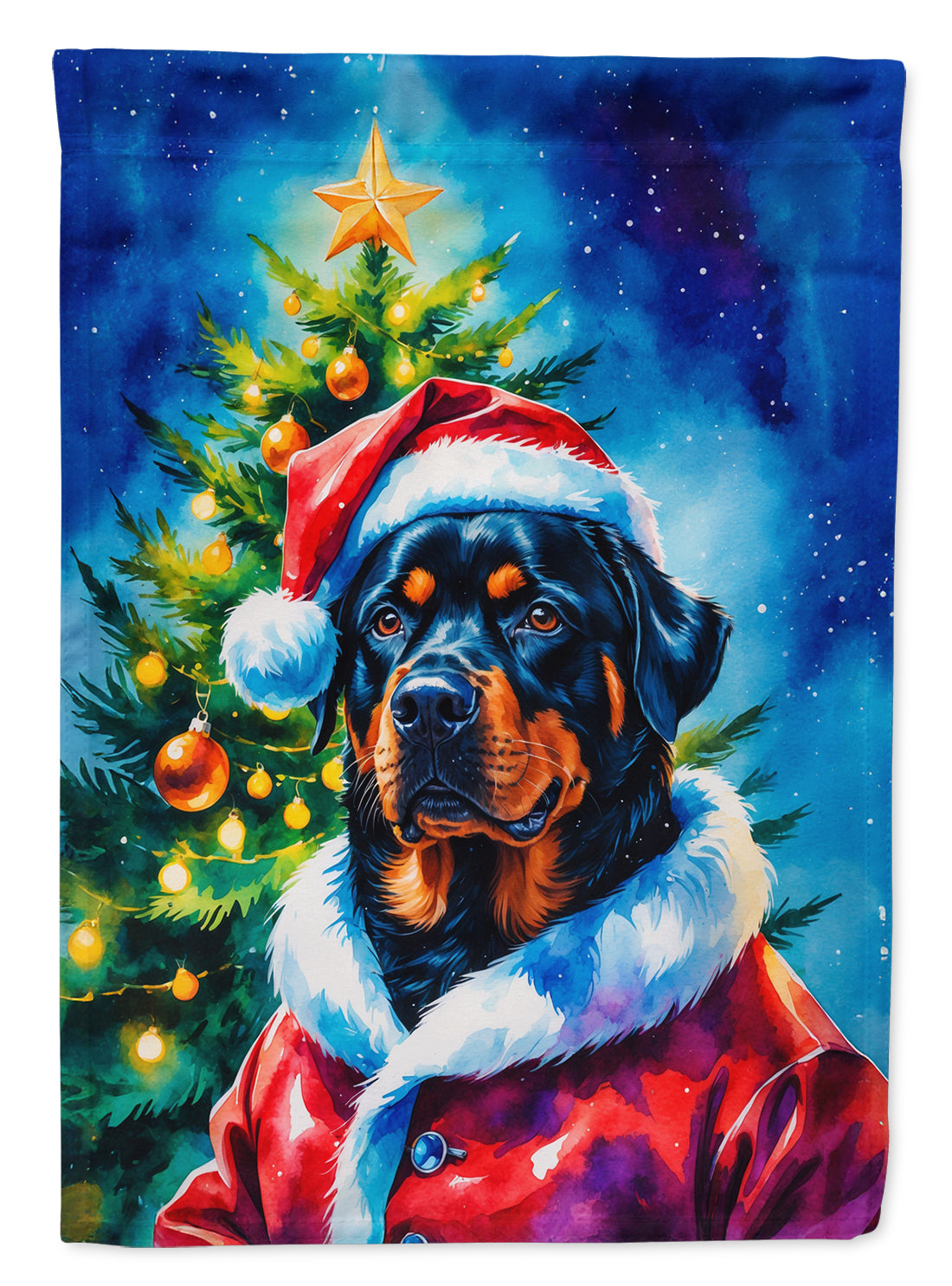 Buy this Rottweiler Christmas House Flag