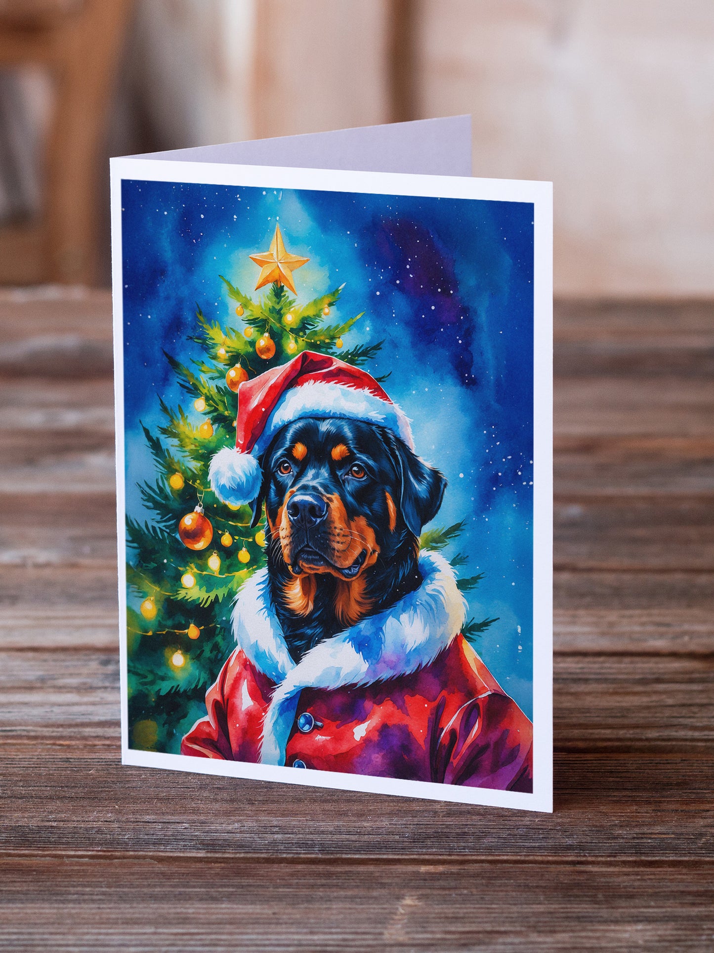 Rottweiler Christmas Greeting Cards Pack of 8