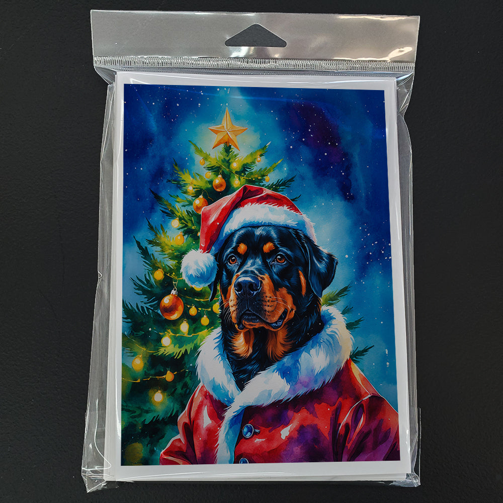 Rottweiler Christmas Greeting Cards Pack of 8