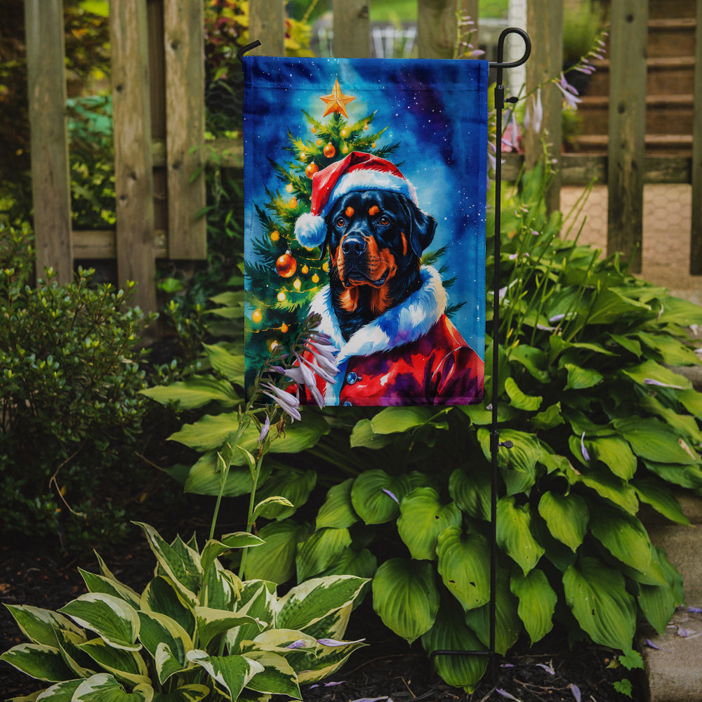 Rottweiler Christmas Garden Flag