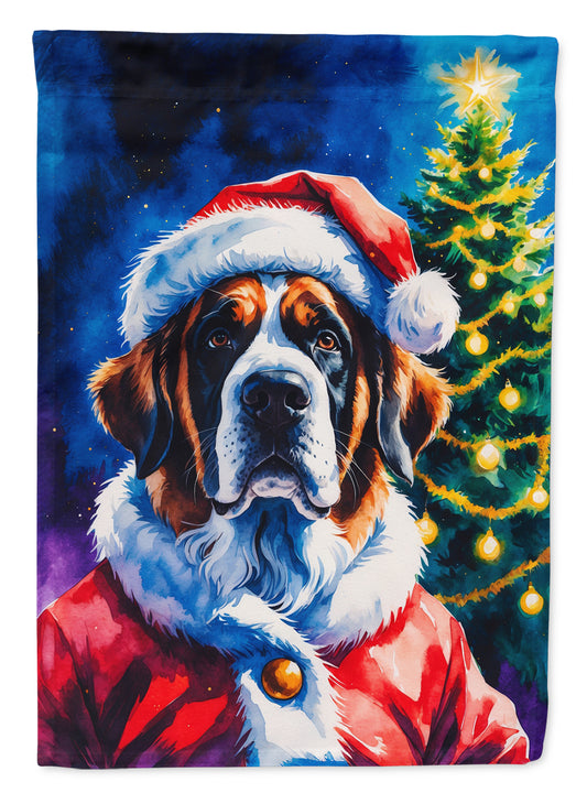 Buy this Saint Bernard Christmas House Flag