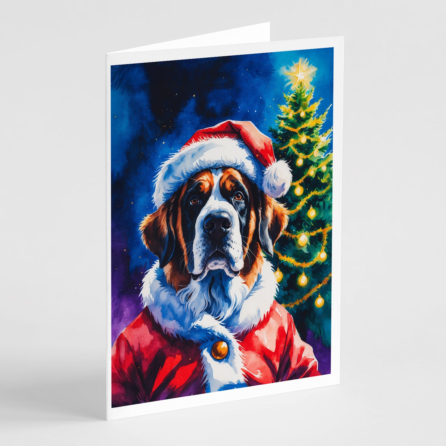 Buy this Saint Bernard Christmas Greeting Cards Pack of 8