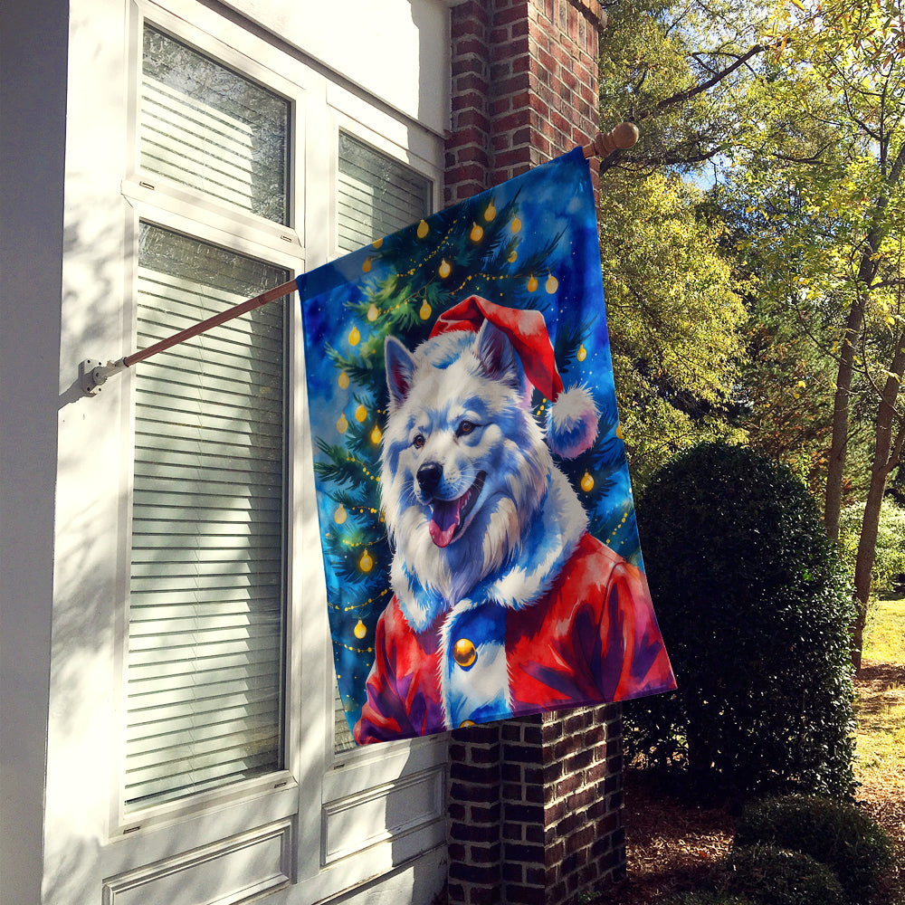 Samoyed Christmas House Flag
