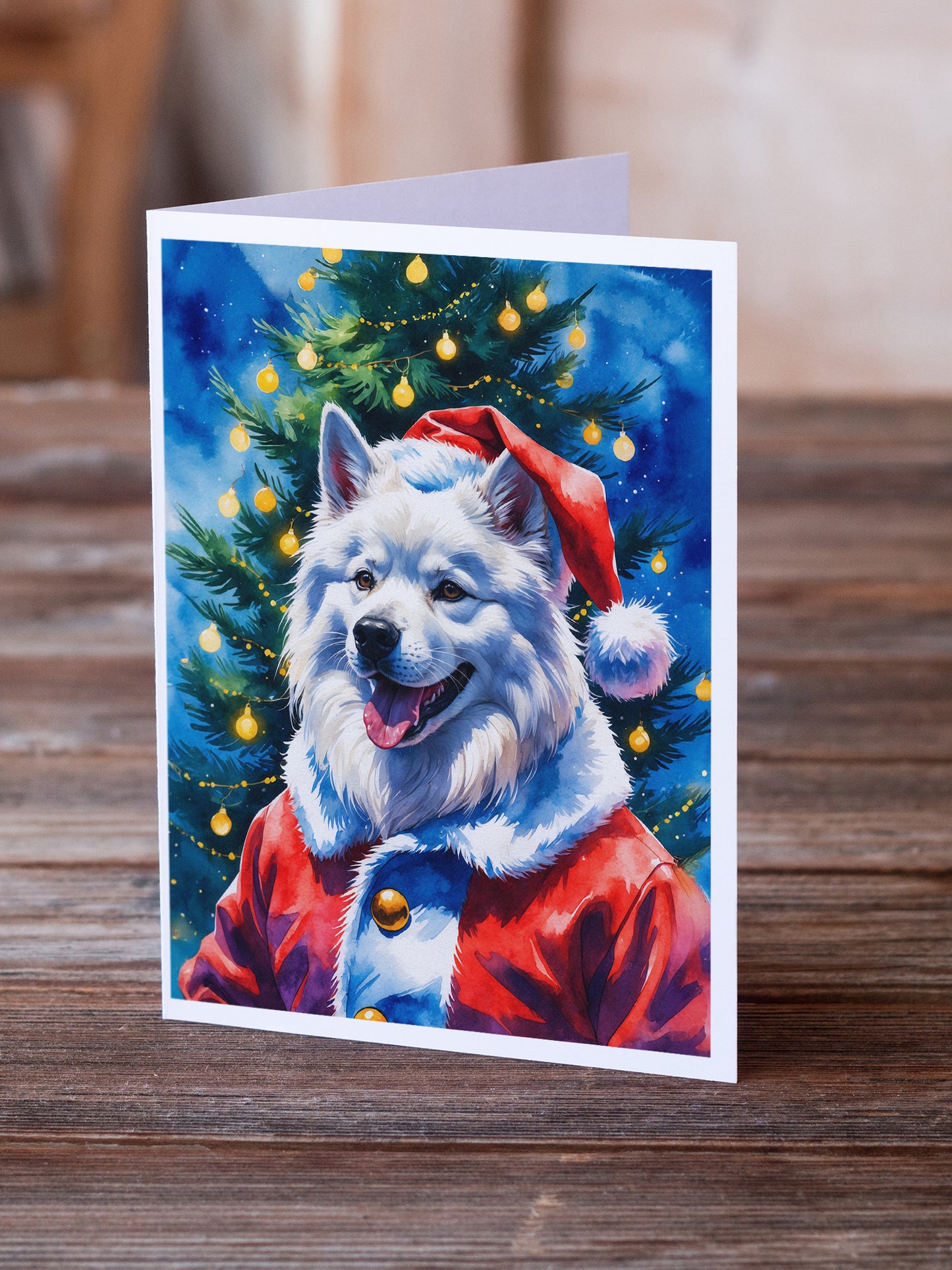 Samoyed Christmas Greeting Cards Pack of 8