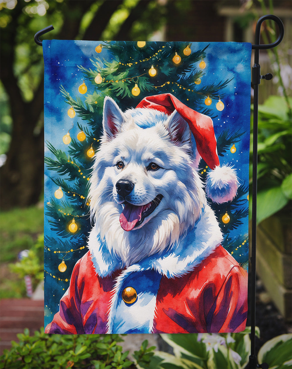 Samoyed Christmas Garden Flag