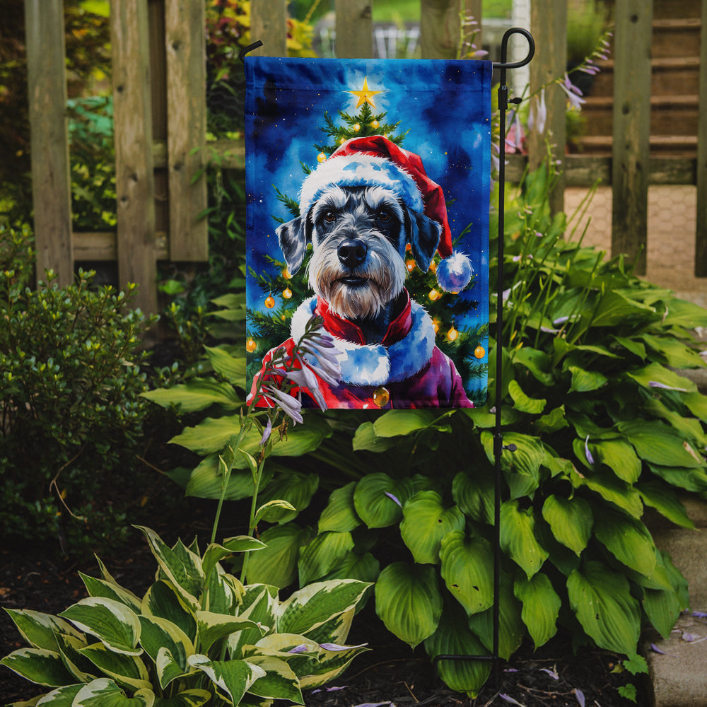 Schnauzer Christmas Garden Flag