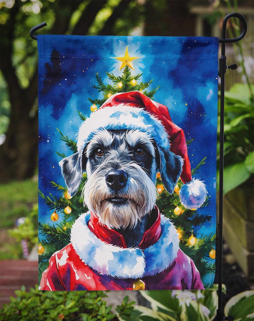 Schnauzer Christmas Garden Flag
