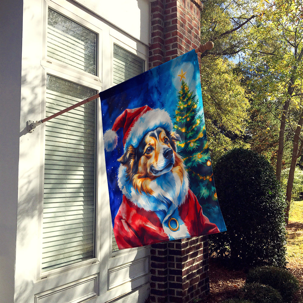 Sheltie Christmas House Flag
