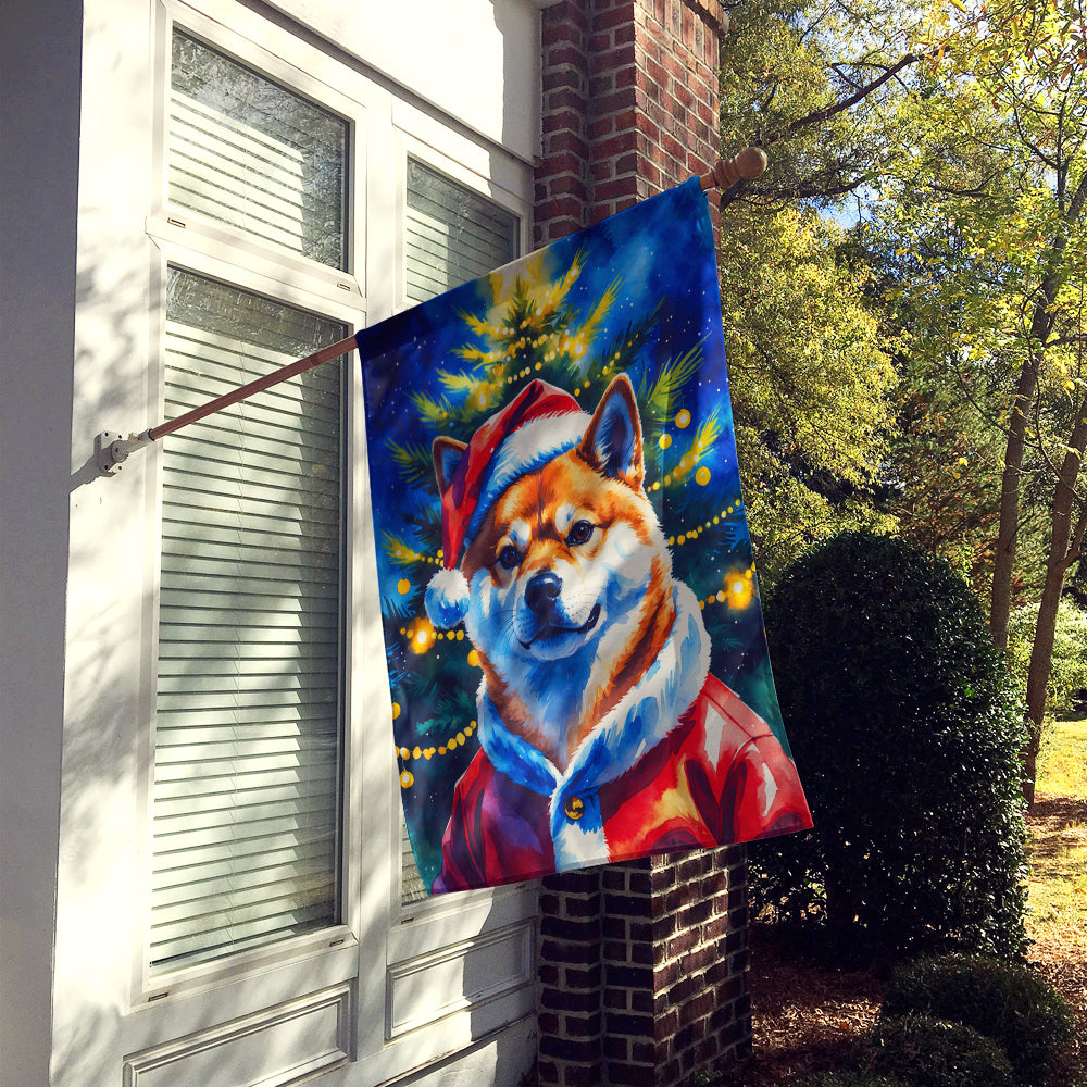 Shiba Inu Christmas House Flag