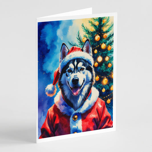 Buy this Siberian Husky Christmas Greeting Cards Pack of 8