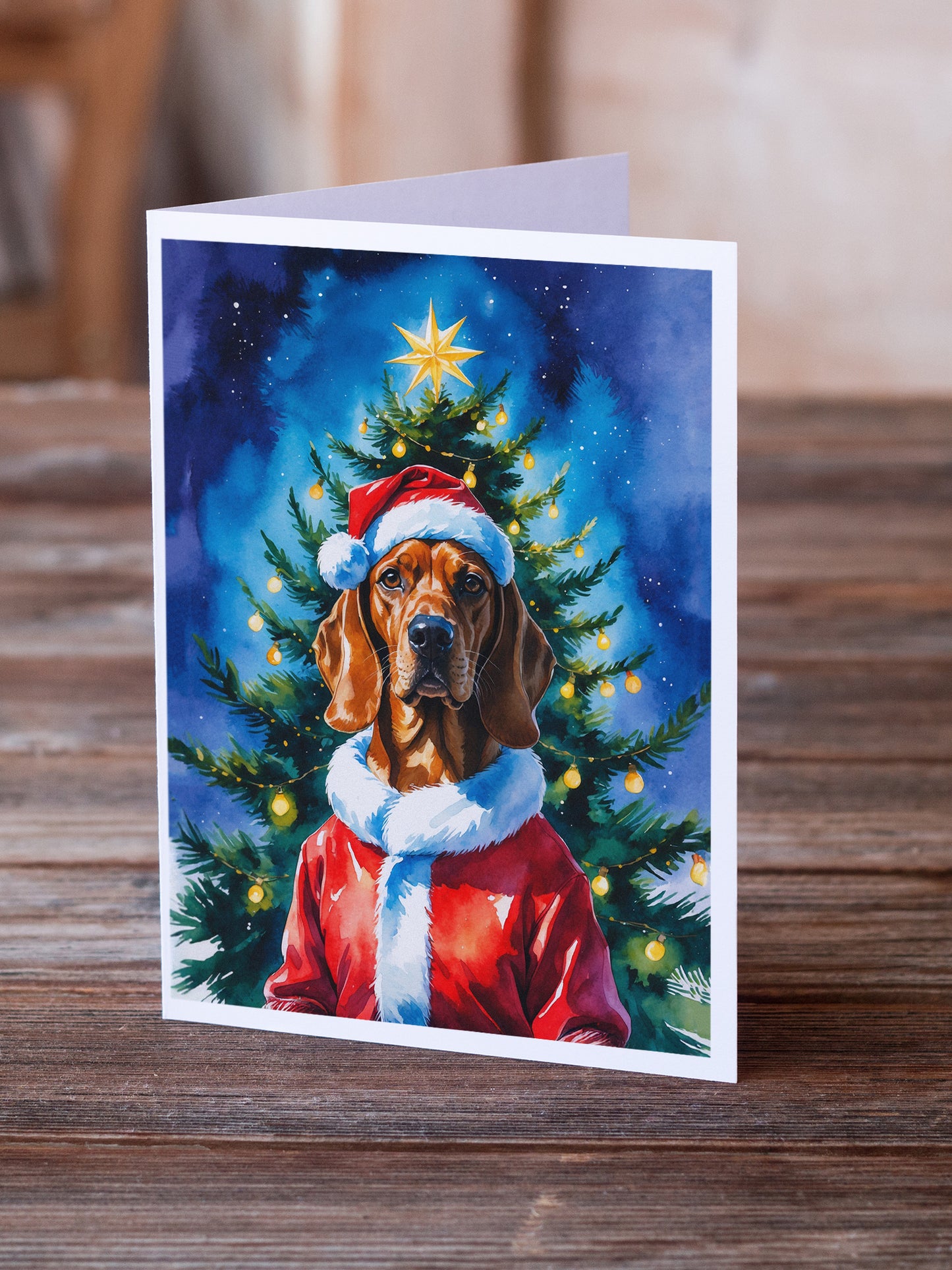 Vizsla Christmas Greeting Cards Pack of 8