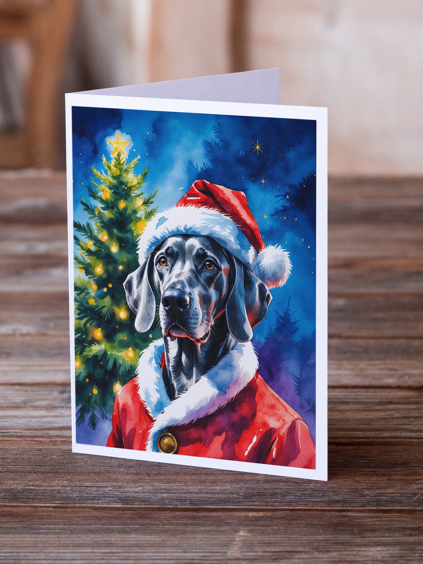 Weimaraner Christmas Greeting Cards Pack of 8