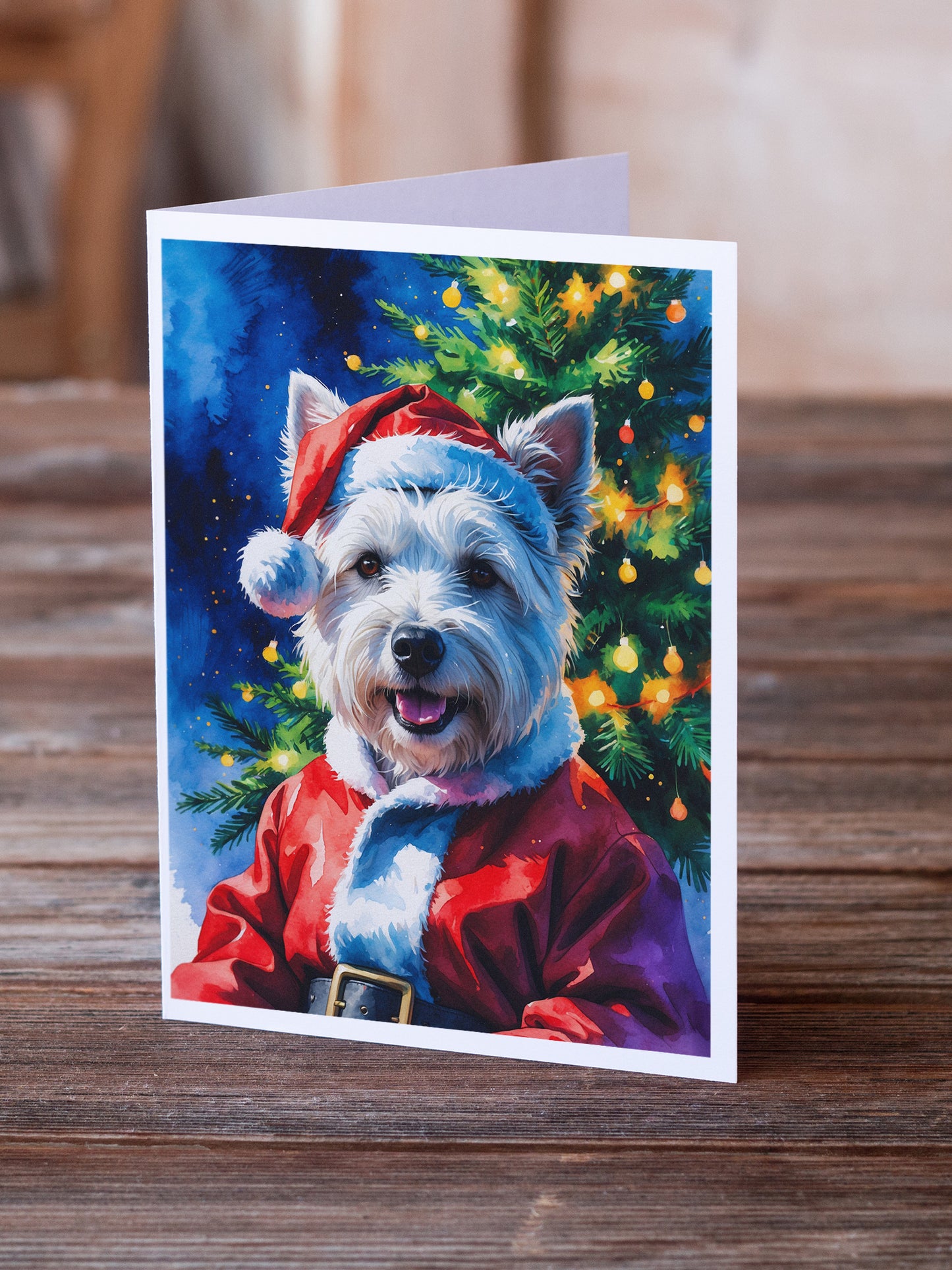 Westie Christmas Greeting Cards Pack of 8