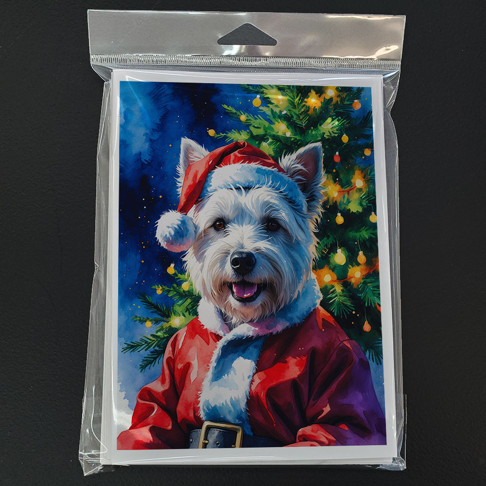 Westie Christmas Greeting Cards Pack of 8
