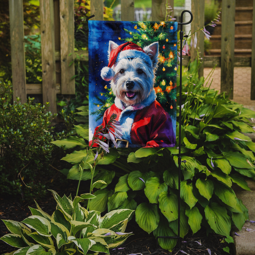 Westie Christmas Garden Flag