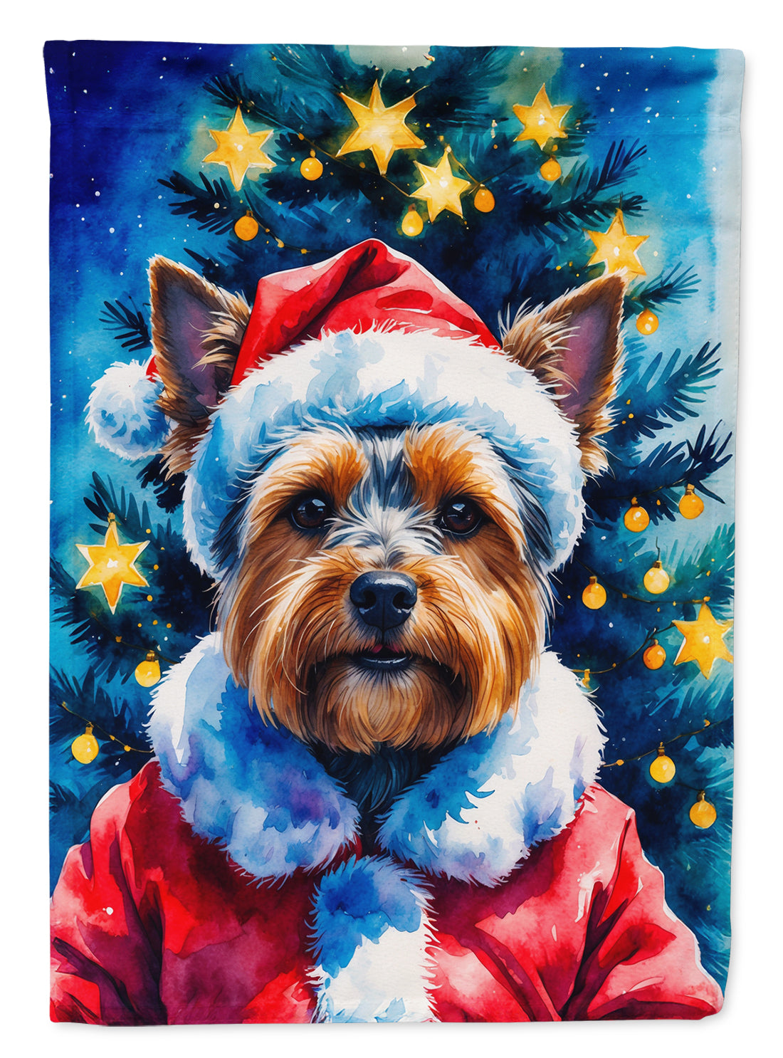 Buy this Yorkshire Terrier Christmas House Flag