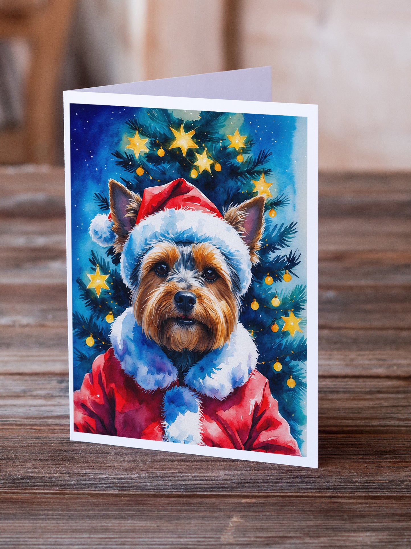 Yorkshire Terrier Christmas Greeting Cards Pack of 8